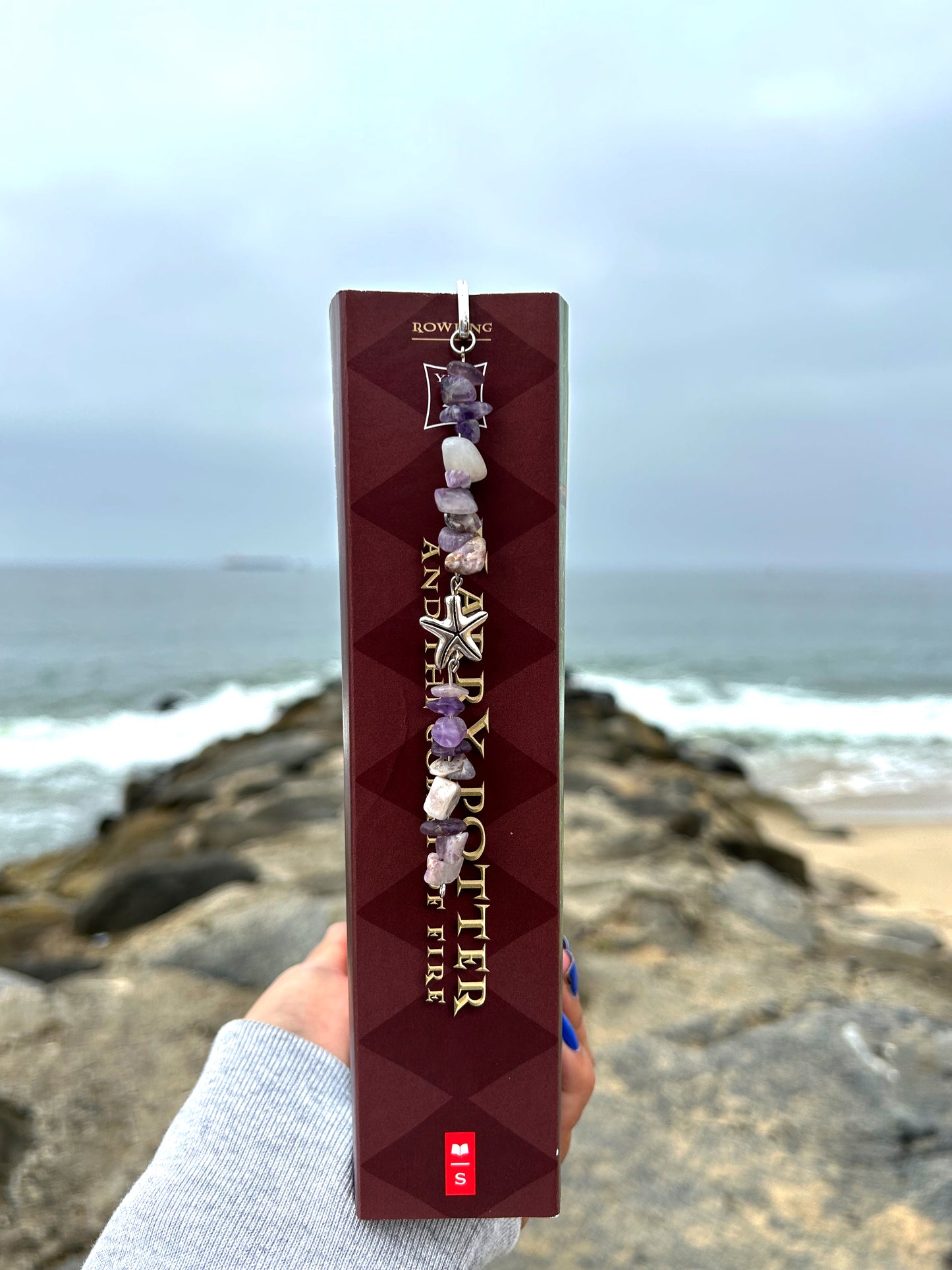 Lavender Starfish Bookmark (long strand)