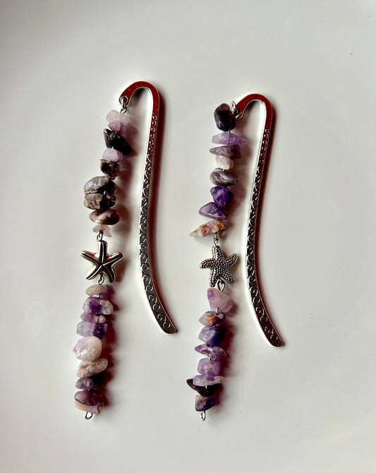 Lavender Starfish Bookmark (long strand)