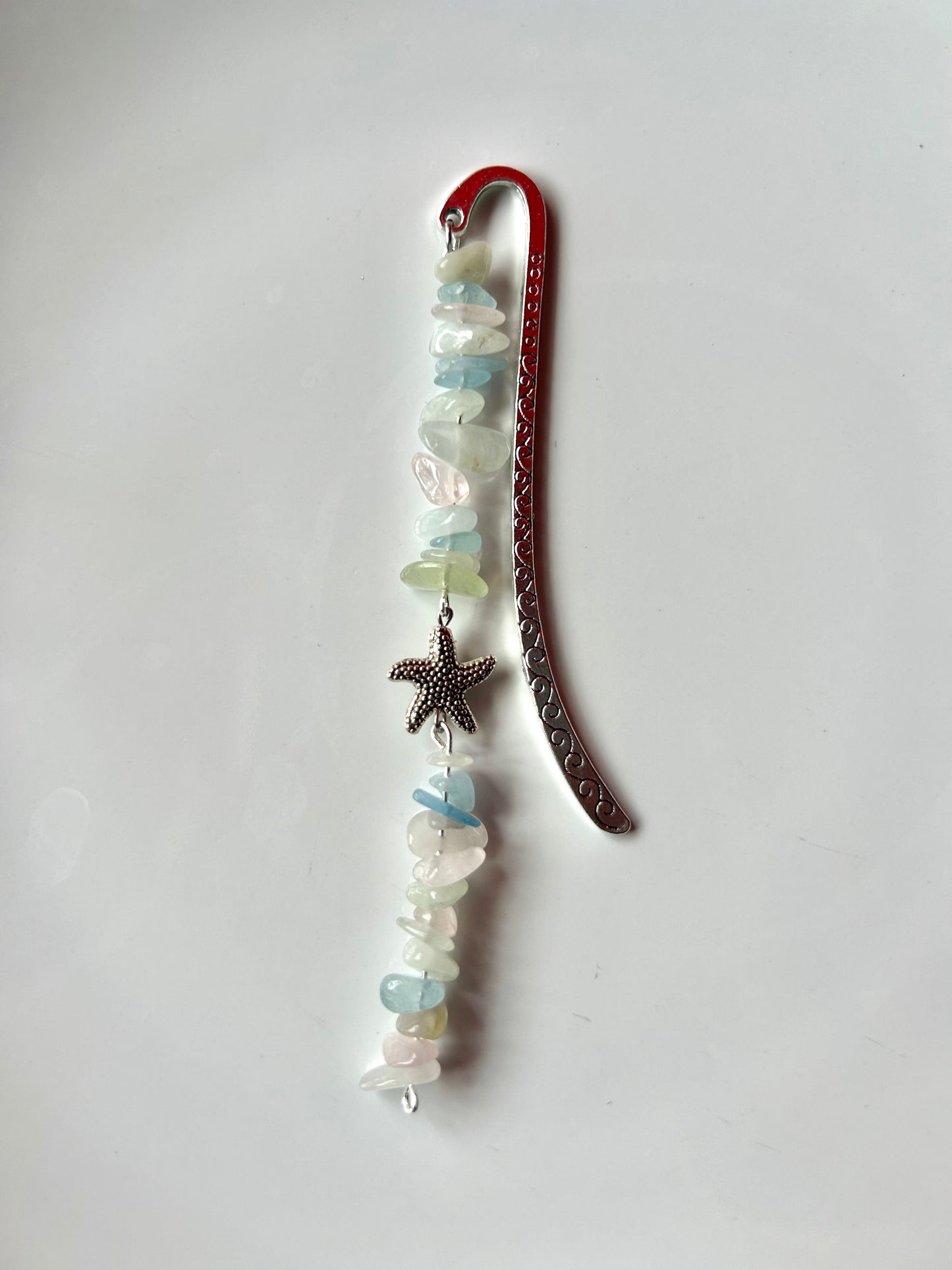 Multi-Color Beaded Starfish Bookmark (long strand)