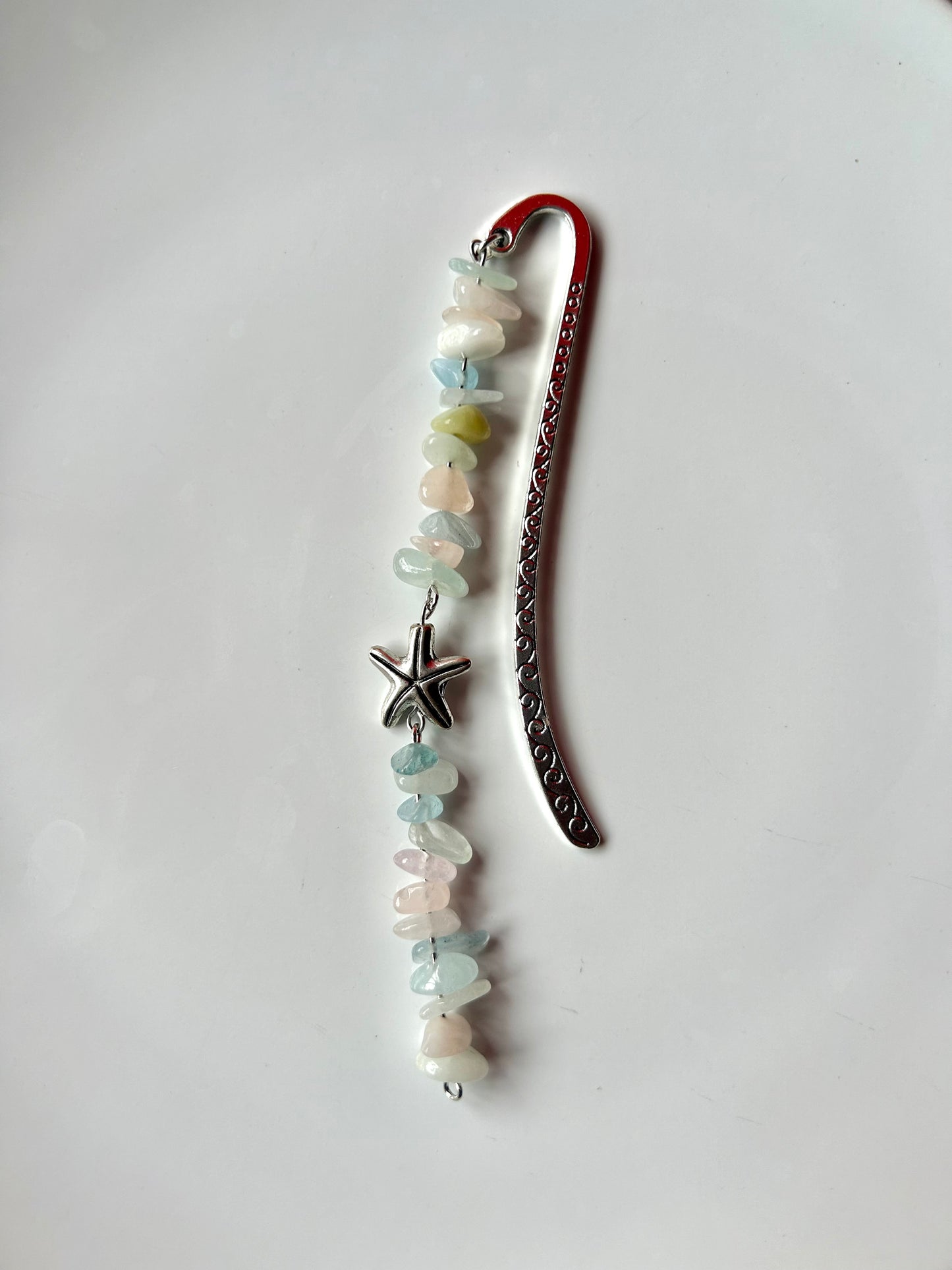 Multi-Color Beaded Starfish Bookmark (long strand)