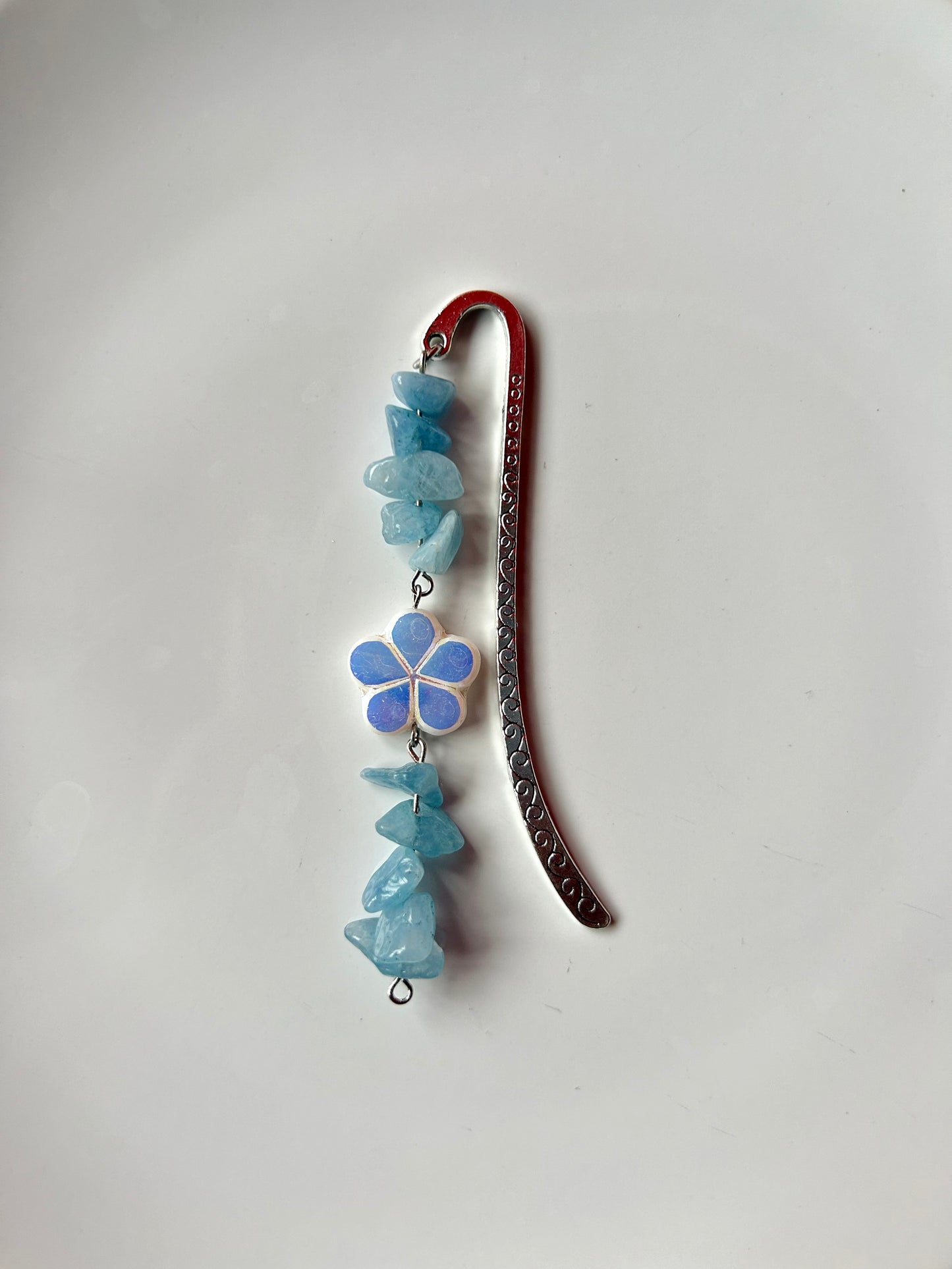 Blue Sea Blossom Bookmark