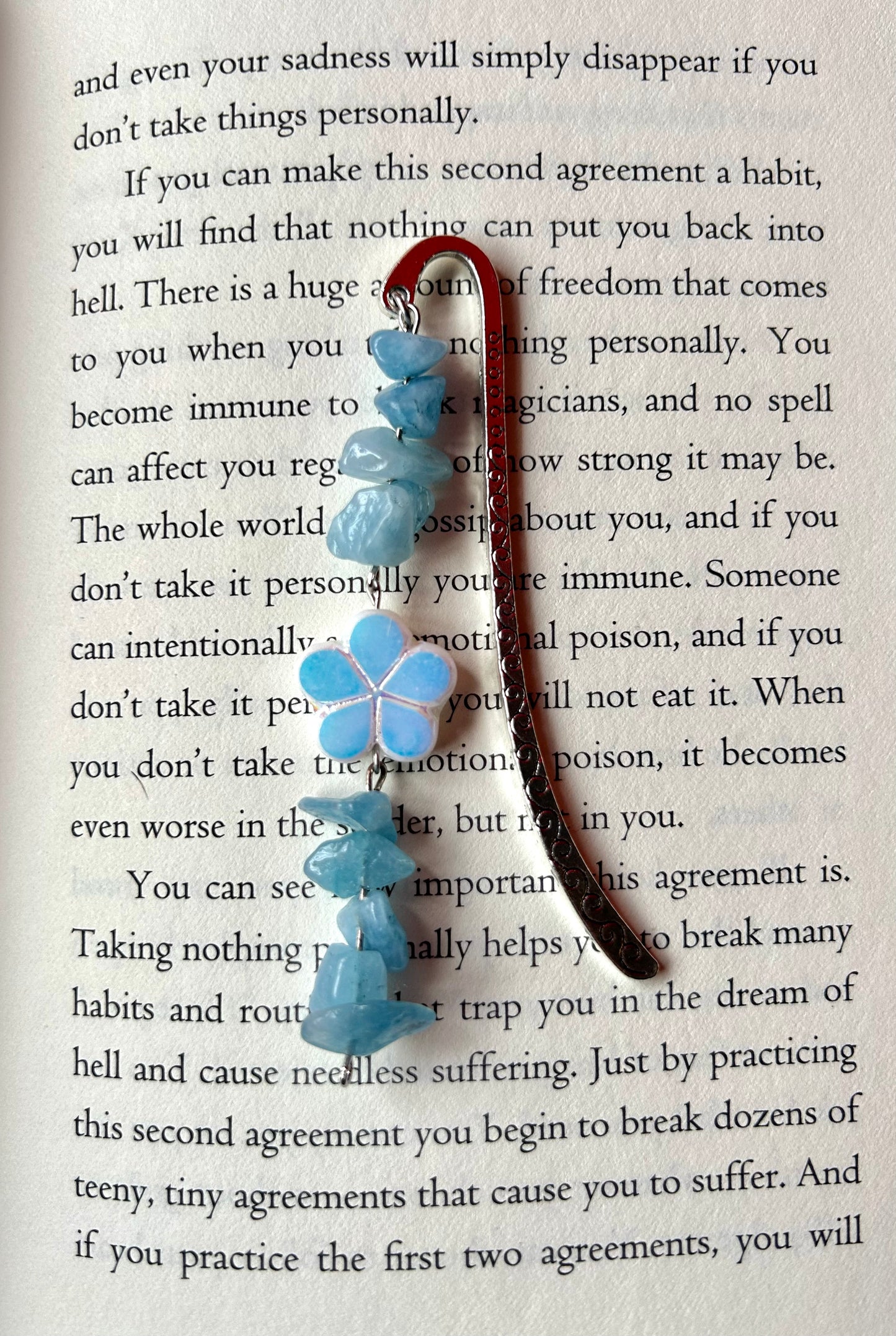 Blue Sea Blossom Bookmark