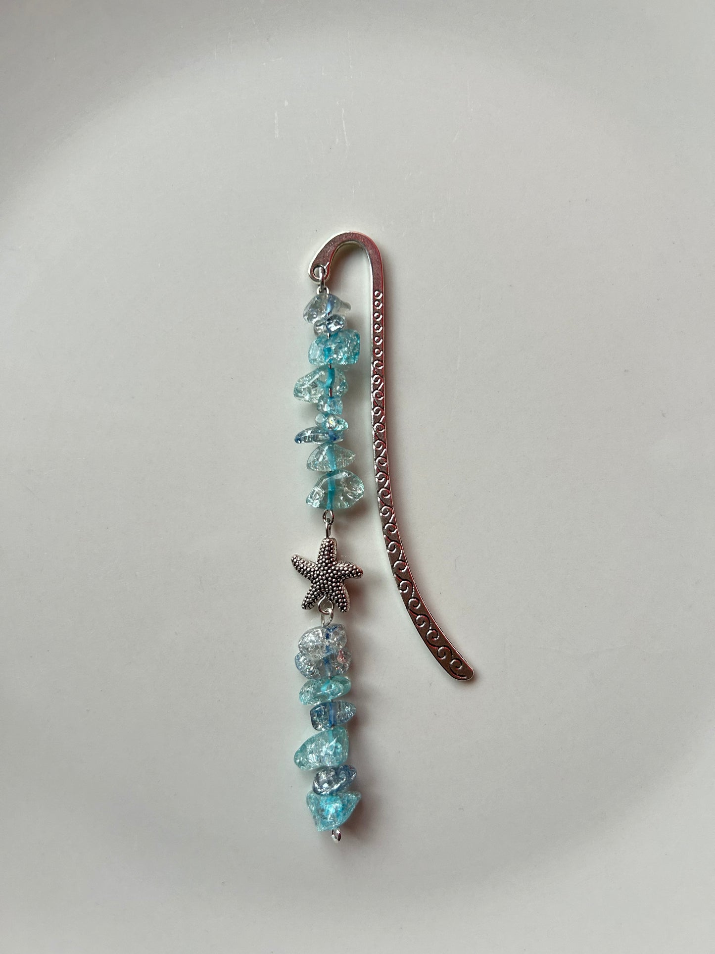 Glistening Blue Starfish Bookmark